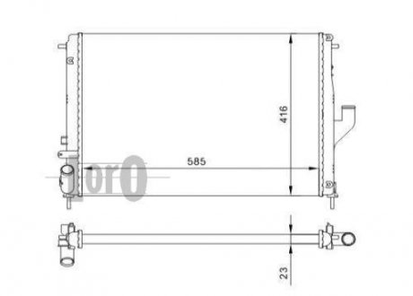 Радиатор, охлаждение двигателя LORO DEPO 010-017-0002