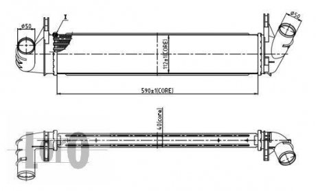 Радиатор интеркулера LORO DEPO 010-018-0002