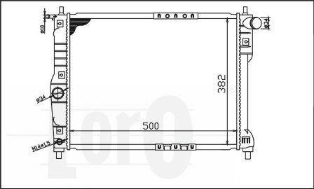 Радиатор, охлаждение двигателя LORO DEPO 011-017-0005