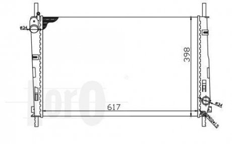 Радиатор охлаждения двигателя MONDEO III 1.8 i 16V (AC +/-) 00- DEPO 017-017-0015 (фото 1)