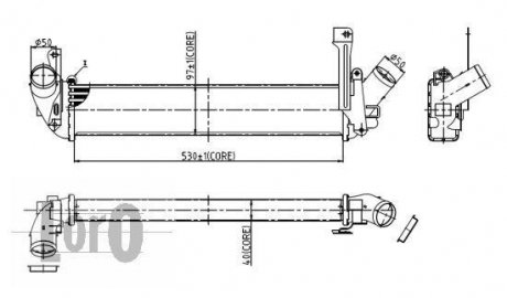 Радиатор интеркулера KUBISTAR/KANGOO 1.5 dCi 03- DEPO 035-018-0001 (фото 1)