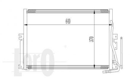 Радиатор кондиционера VECTRA B 1.6/w/o 95- DEPO 037-016-0006