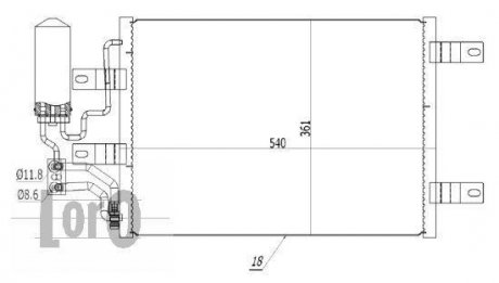 Радиатор кондиционера DEPO 037-016-0048