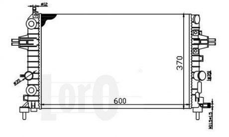 Радиатор охлаждения двигателя ASTRA H/ZAFIRA B 1.6i 16V 04- DEPO 037-017-0029 (фото 1)