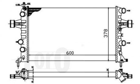 Радиатор O. ASTRA G 2.5-2.6 98>04 (MT/AT +AC) LORO DEPO 037-017-0041