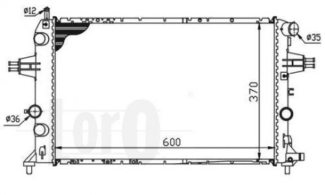 Радіатор охолодження двигуна ASTRA G/ZAFIRA A 1.7 TD 98- DEPO 037-017-0049 (фото 1)