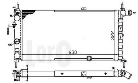 Радіатор, охолодження двигуна DEPO 037-017-0054