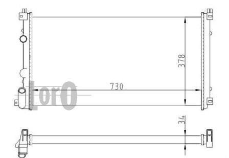 Радіатор охолодження DEPO 037-017-0070