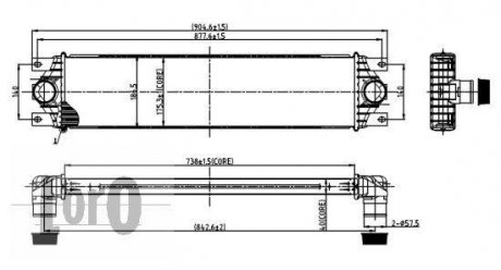 Радиатор интеркулера а Master/Movano II 1.9/2.2/2.5 dCi 02> DEPO 037-018-0001 (фото 1)