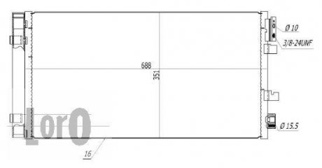 Радіатор кондиціонера Megane III/Scenic III/Fluence 08- DEPO 042-016-0039