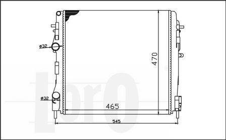 Радиатор охлаждения двигателя KANGOO I (98-) 1.0i 16V DEPO 042-017-0028 (фото 1)