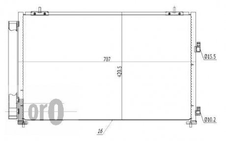 Радіатор кондиціонера TOYOTA RAV4 2.0D 12- DEPO 051-016-0011