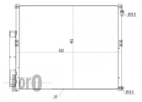 Конденсатор, кондиционер 051-016-0022 LORO DEPO 0510160022