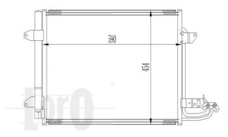 Радіатор кондиціонера Caddy 04-/Touran 03- DEPO 053-016-0017