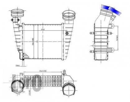 Радиатор интеркулера PASSAT 1.8 00-05 DEPO 053-018-0001 (фото 1)