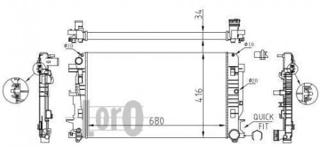 Радиатор воды Sprinter/Crafter 06- DEPO 054-017-0035