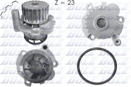 Водяна помпа Audi A3/A4/A6/TT, Seat Altea, Exeo, Leon, Skoda Octavia, VW Golf, Passat 2.0 TFSI 09.04- DOLZ A212 (фото 1)