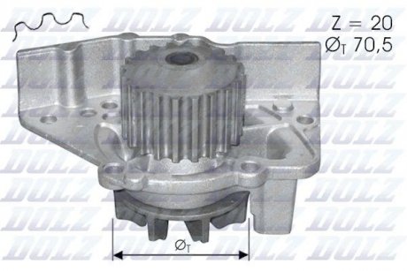 Насос водяний DOLZ C119 (фото 1)