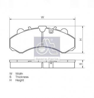 Тормозные колодки, дисковый тормоз (набор) DT 490930