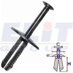 Зажим бампера ELIT R C10005