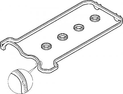 Прокладка клапанной крышки (к-кт) Mercedes Benz M119 (правый)) ELRING 475.860