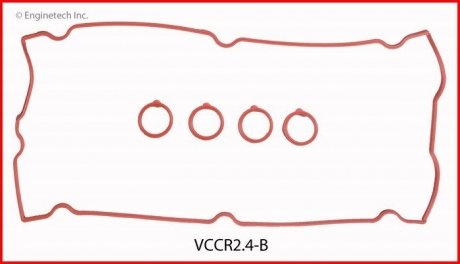 Прокладка кришки клапанної, включаючи кільця Enginetech VCCR24B