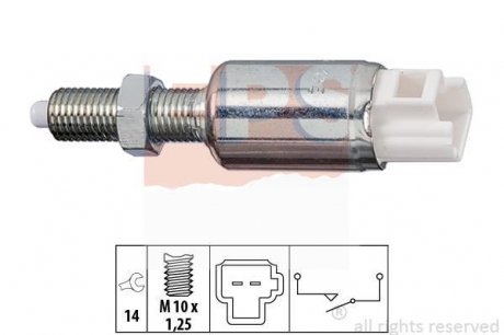 Выключатель фонаря сигнала торможения; Выключатель, привод сцепления (Tempomat) EPS 1.810.259 (фото 1)