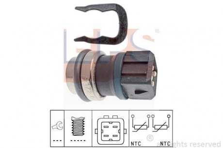 Датчик темп. охол. рідини VW чорно-зелений EPS 1.830.172