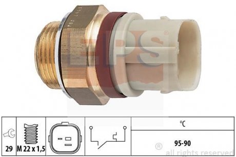 Датчик вентилятора VW Golf,Passat,Vento 92- (95-90°C) EPS 1.850.197