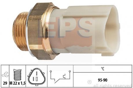 Датчик увімкнення вентилятора (95-90°C) Audi A3/ Seat Cordoba, Ibiza, Toledo/ Skoda Fabia, Octavia/ VW Bora, Golf IV, Polo EPS 1.850.262