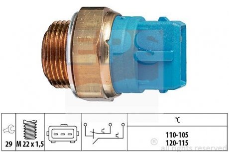 Термовыключатель, вентилятор радиатора EPS 1.850.680