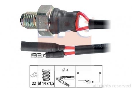 Выключатель, фара заднего хода EPS 1.860.078
