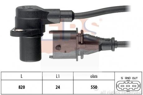 Датчик положення к/вала Opel Astra G 2.0 98-05 EPS 1.953.234