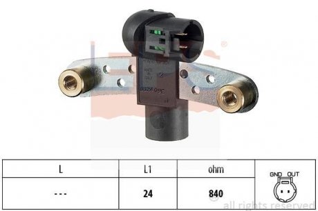 Датчик положения к/вала Renault Megane, Scenic 1.9dCi/dTi 03.97- EPS 1.953.324 (фото 1)