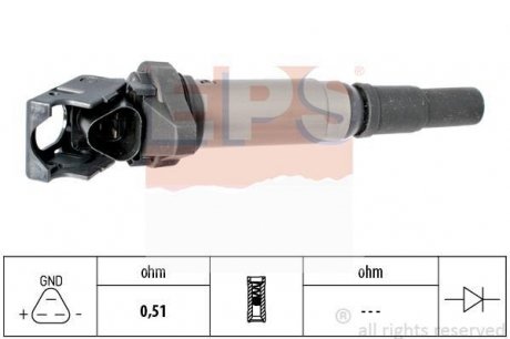 Катушка зажигания BMW 3 (E90) 323i/330i /5 (E60, F10)/7 (F01,F02,F03)/X5 (E70)/Peugeot 207, 308, 508 EPS 1.970.475