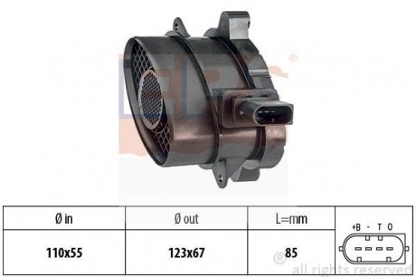 Витратомір повітря Bmw E46/60/61/65/66 01- EPS 1.991.005