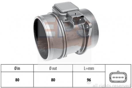 Расходомер воздуха Peugeot 407, Citroen C5, Ford Focus 2.0Di 99- EPS 1.991.303