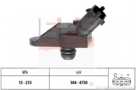 Датчик тиску впускного колектора Volvo C70 I, S40 I, S60 I, S70, S80 I, V40, V70 I, V70 II 2.0-3.0 11.96-04.10 EPS 1.993.013 (фото 1)