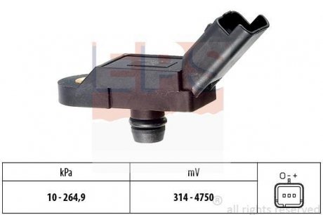 Датчик тиску повітря в впускному коллекторі Citroen C4/C5 Peugeot 207/308/3008 07- EPS 1.993.164 (фото 1)