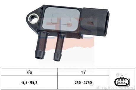 Датчик тиску випускних газів VW Jetta V,Touareg 2.5TDI/Audi Q7 3.0-6.0TDI 09-> EPS 1.993.263 (фото 1)