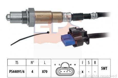 Лямбда-зонд (4-х конт.) Ford Fiesta VII 1.1Ti-VCT 17-/Focus IV 1.5Ti-VCT 18- EPS 1.998.511