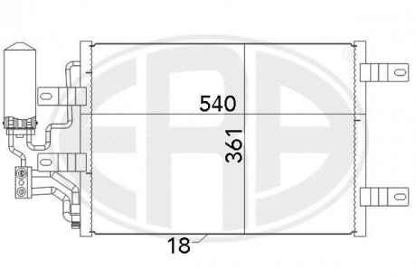 Радиатор кондиционера ERA 667077