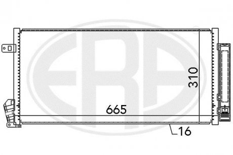 Радиатор кондиционера ERA 667136