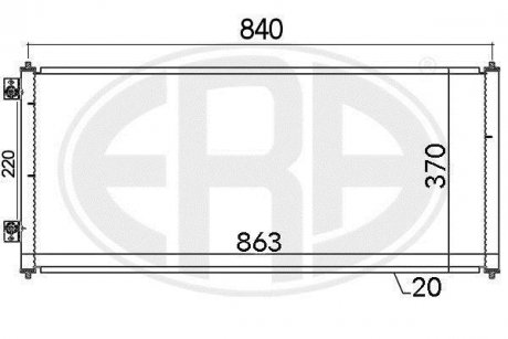 Радіатор кондиціонера ERA 667144