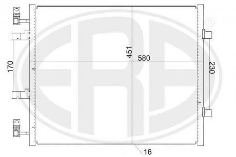 Радиатор кондиционера ERA 667156 (фото 1)