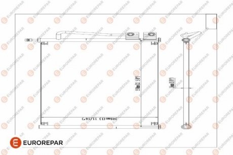 Радиатор кондиционера EUROREPAR 1609634480