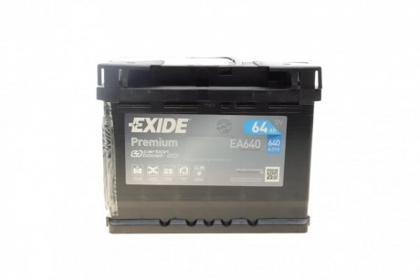 Стартерная аккумуляторная батарея EXIDE EA640 (фото 1)