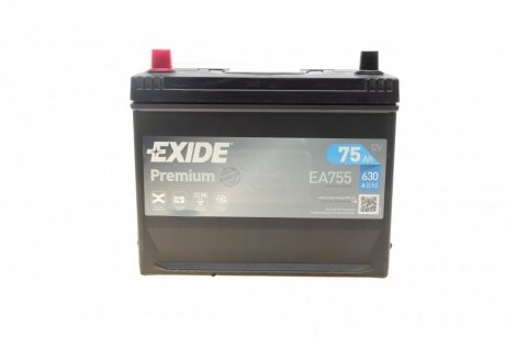 Стартерная аккумуляторная батарея EXIDE EA755