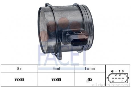 Расходомер воздуха BMW 3/5/X3/X5 2.0/3.0 d 04-> FACET 10.1348 (фото 1)