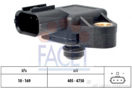 Датчик давления воздуха, высотный корректор. Датчик, давление во впускном газопроводе FACET 103026